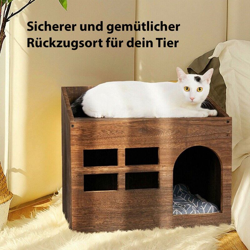 Katzenhaus XXL Katzenhöhle Haustier-Unterkunft Tierbehausung