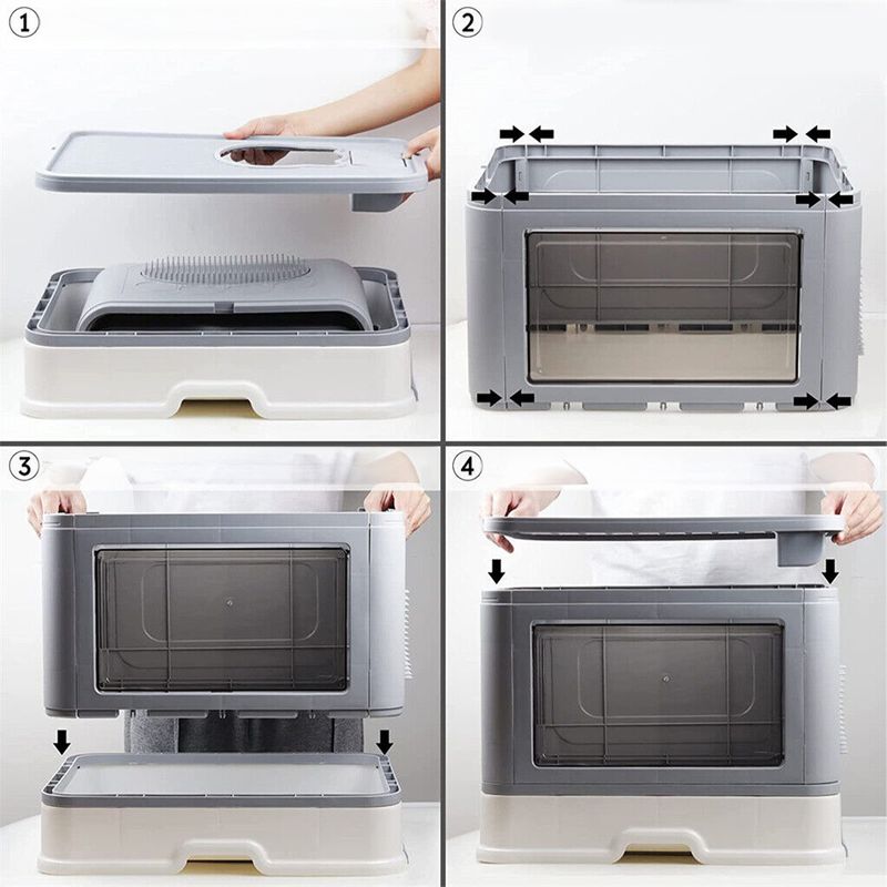 Katzentoilette XXL Katzenklo Haubentoilette mit Deckel und Sieb