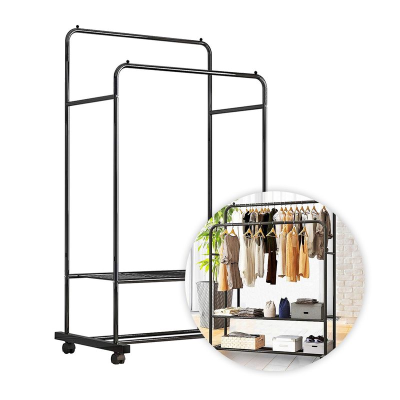 Kleiderständer Garderobenständer Herrendiener Roll-Kleiderständer