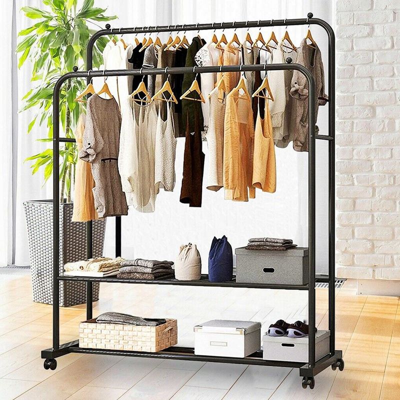 Kleiderständer Garderobenständer Herrendiener Roll-Kleiderständer