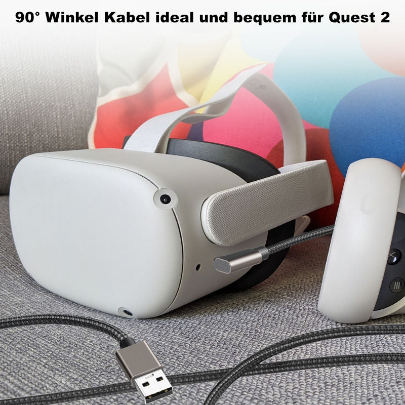 Oculus Quest 1 + 2 Datenkabel 3m Kabel für VR Brille VR Headset