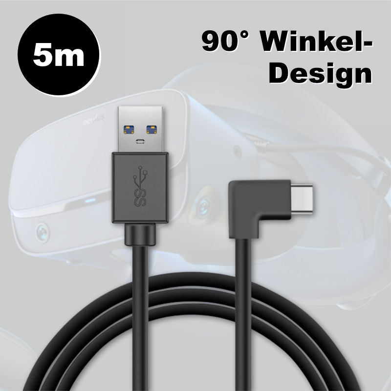 VR Brillen Kabel 5m Oculus Quest 1 + 2 Datenkabel für VR Headset