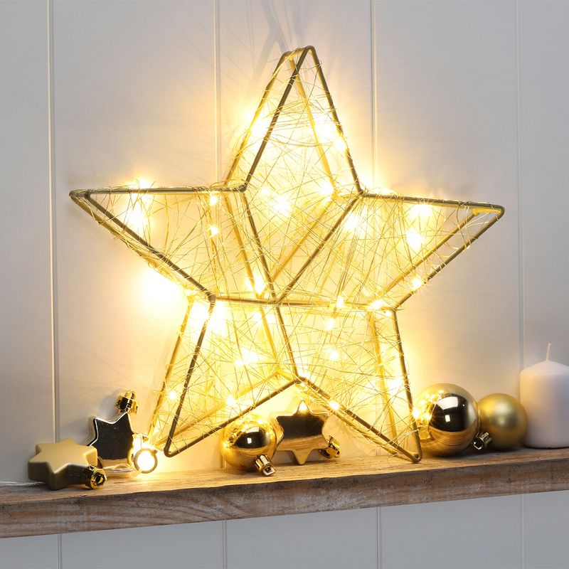 LED-Weihnachtsstern Metallstern LED-Stern Drahtstern Leuchtstern