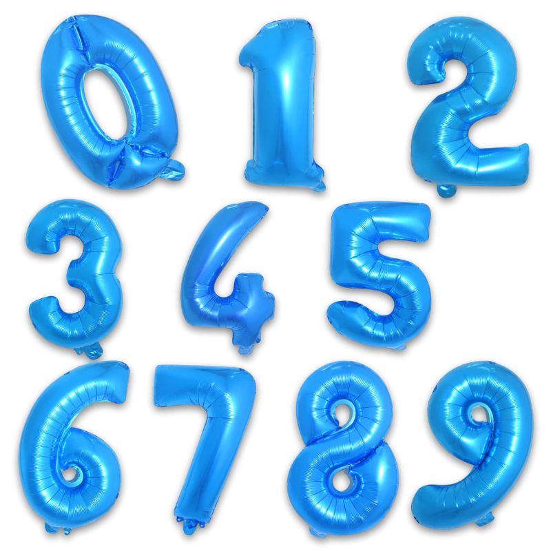 Zahlenballon Zahl 5 Blau Folienballon Geburtstagsparty Ballon 81cm