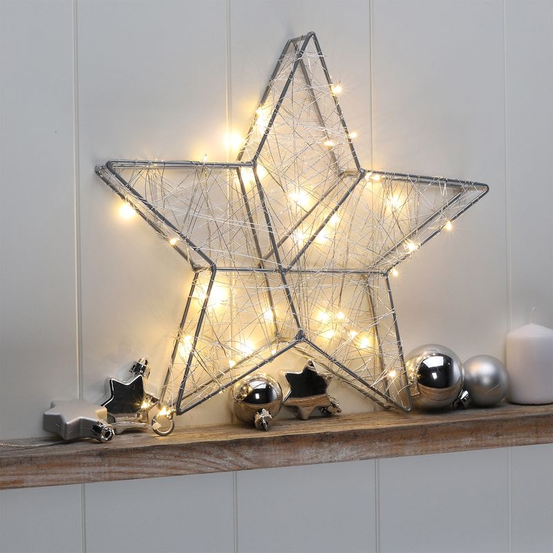 LED-Stern LED-Weihnachtsstern Leuchtstern Metallstern Drahtstern
