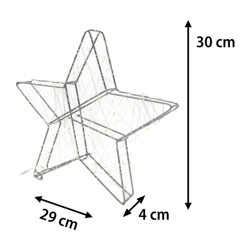 LED-Stern LED-Weihnachtsstern Leuchtstern Metallstern Drahtstern