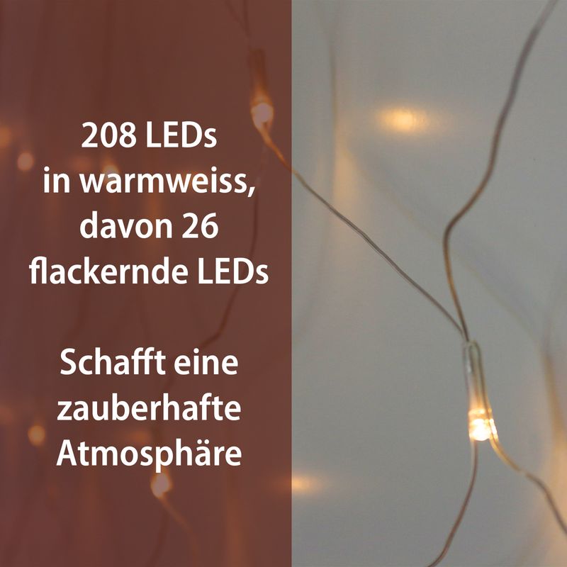 Lichternetz Lichterkette Lichtvorhang Lichtgirlande Weihnachten LED