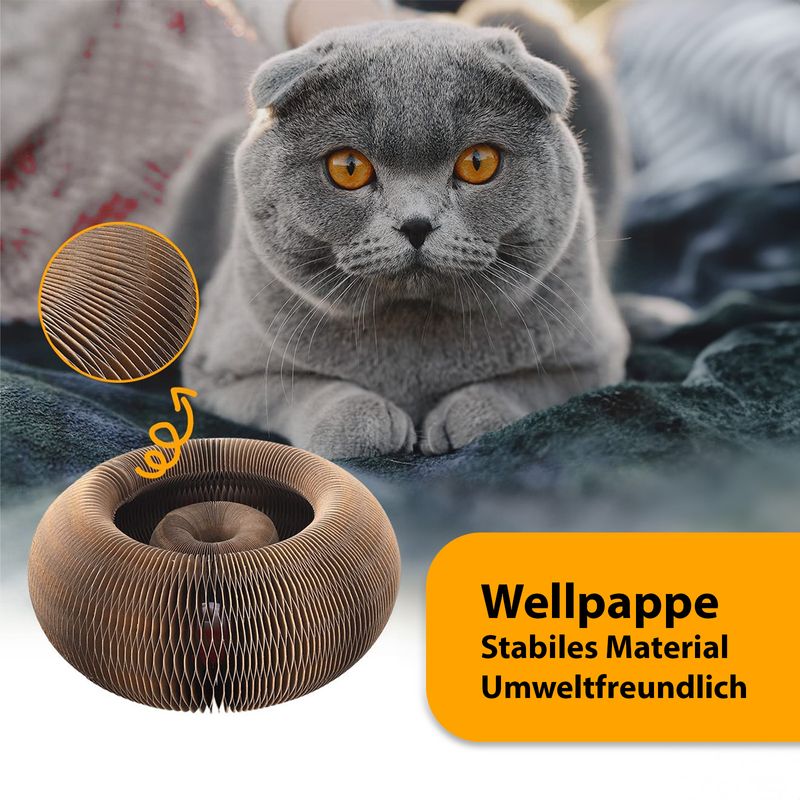 Katzen Kratzorgel 2er Set Kratzspielzeug Ballspiel Haustierspielzeug
