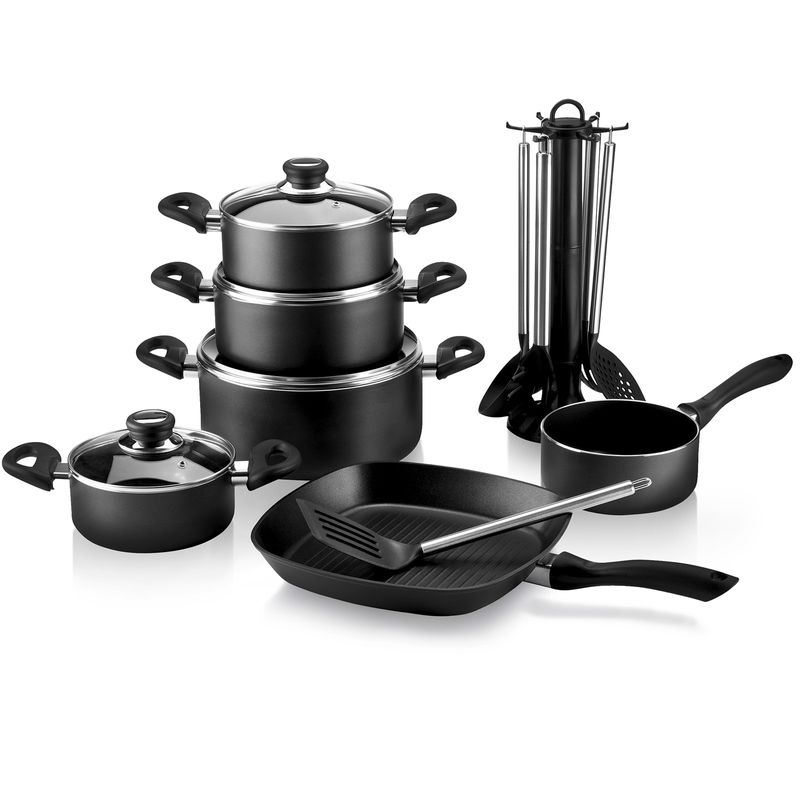 Set Kochtopf Aluguss Pfanne Kochgeschirr Küchenhelfer Küchenutensilien