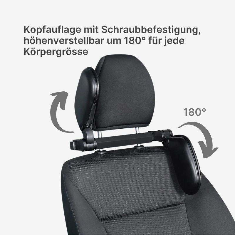 Autositz Kopfstütze Nackenstütze Kopfauflage 180° verstellbar