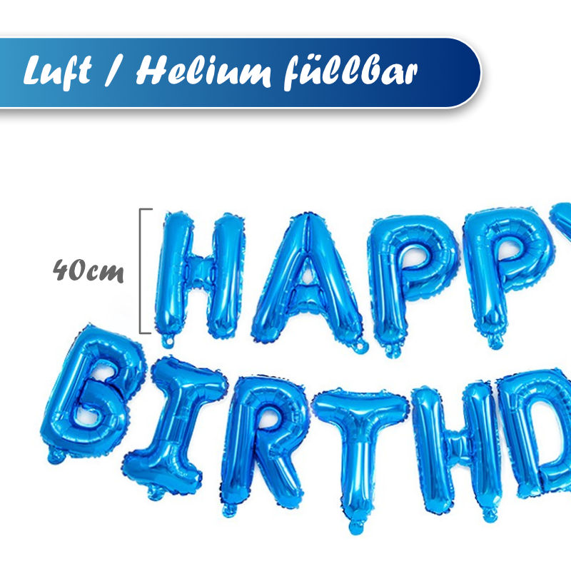 Happy Birthday Ballon Happy Birthday Luftballon Folienballon Girlande