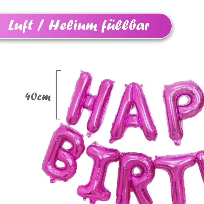 Happy Birthday Ballon Happy Birthday Luftballon Folienballon Girlande