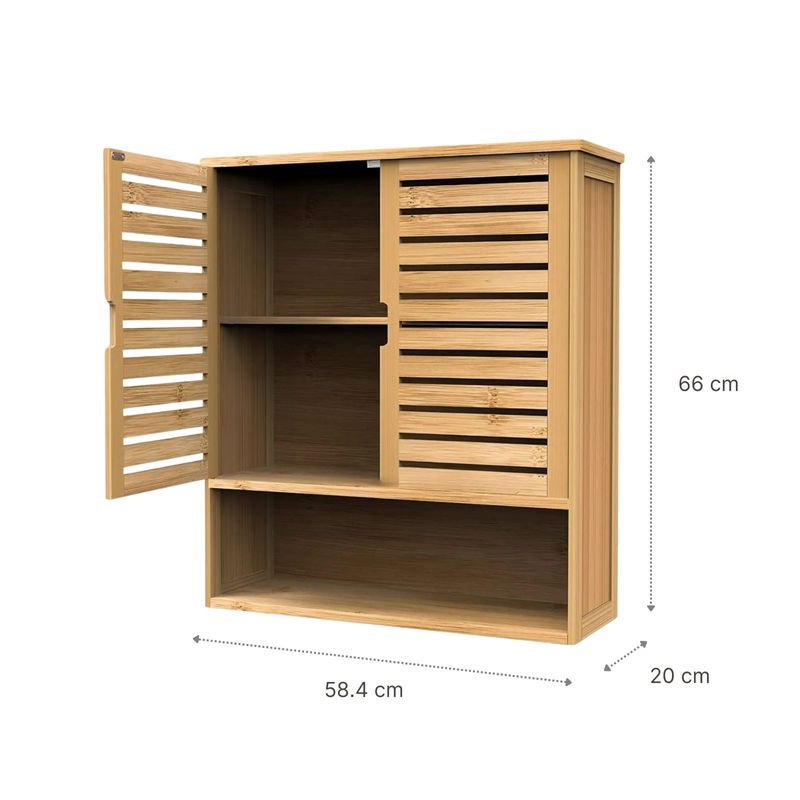 Hängeschrank Badezimmer Wandschrank Schrank Medizinschrank Bambus