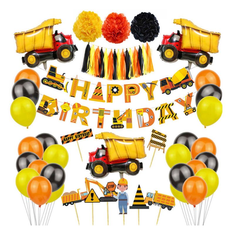 Ballon Set Bauarbeiter Ballons Geburtstags Ballons Kinder Ballon