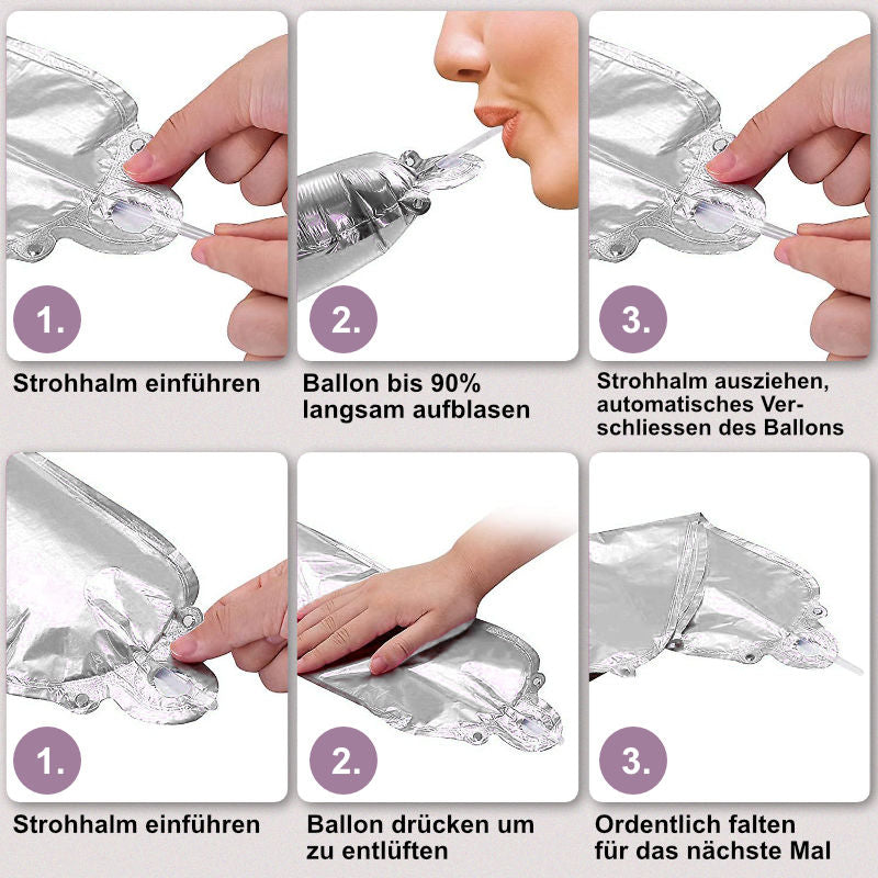 Meerjungfrau Luftballon Set Geburtstagsballon Meerjungfrau Set Zahl