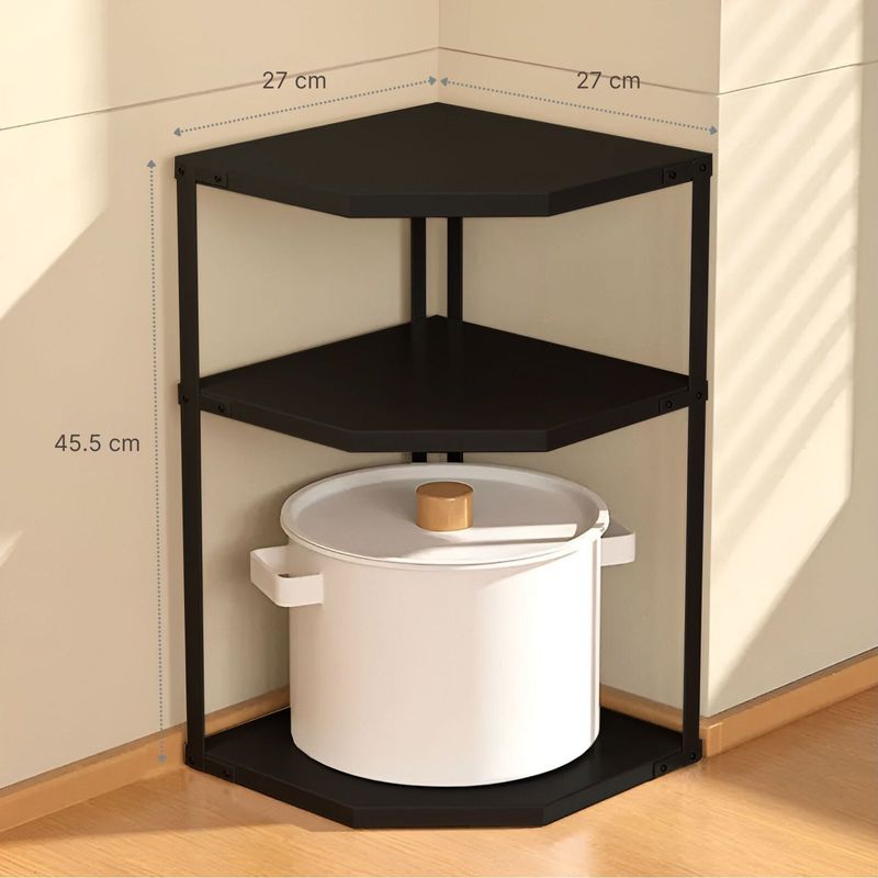 Arbeitsplatten-Eckregal Topf-Eckregal Küchen-Organizer Topfregal