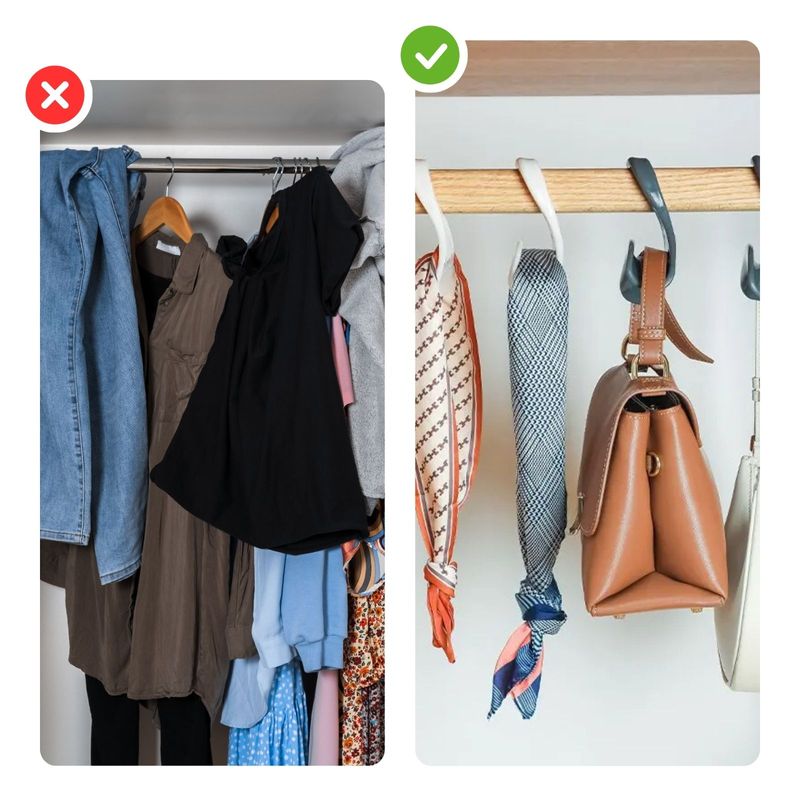 Geldbörsen-Aufhänger Set Handtaschen-Kleiderbügel Taschenhalterhaken