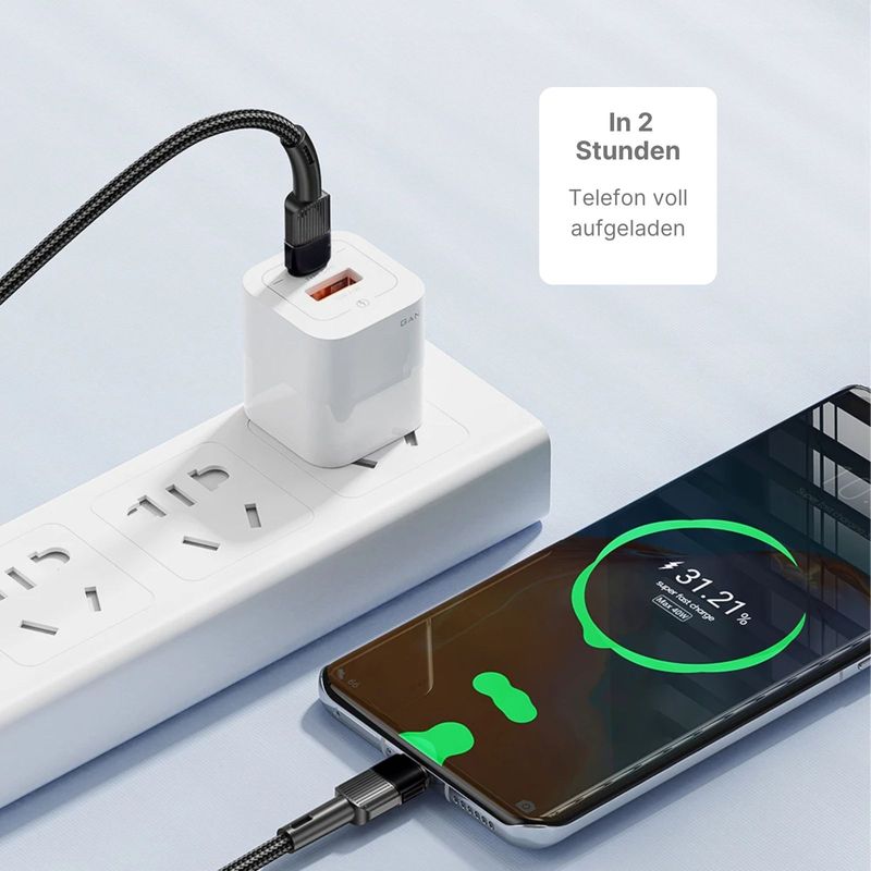 Kabel USB-C zu USB-C 0.5m 100W Datenkabel Schnellladekabel