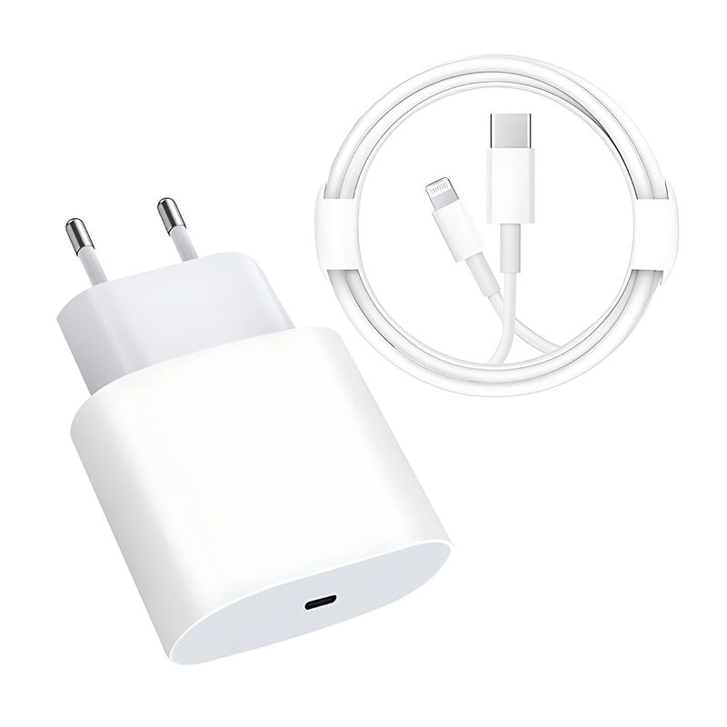 Schnellladegerät 20W inkl. USB-C zu Lightning Kabel 1m Ladekabel