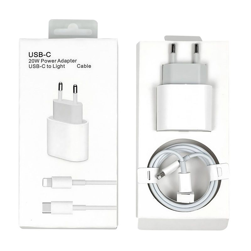 Schnellladegerät 20W inkl. USB-C zu Lightning Kabel 1m Ladekabel