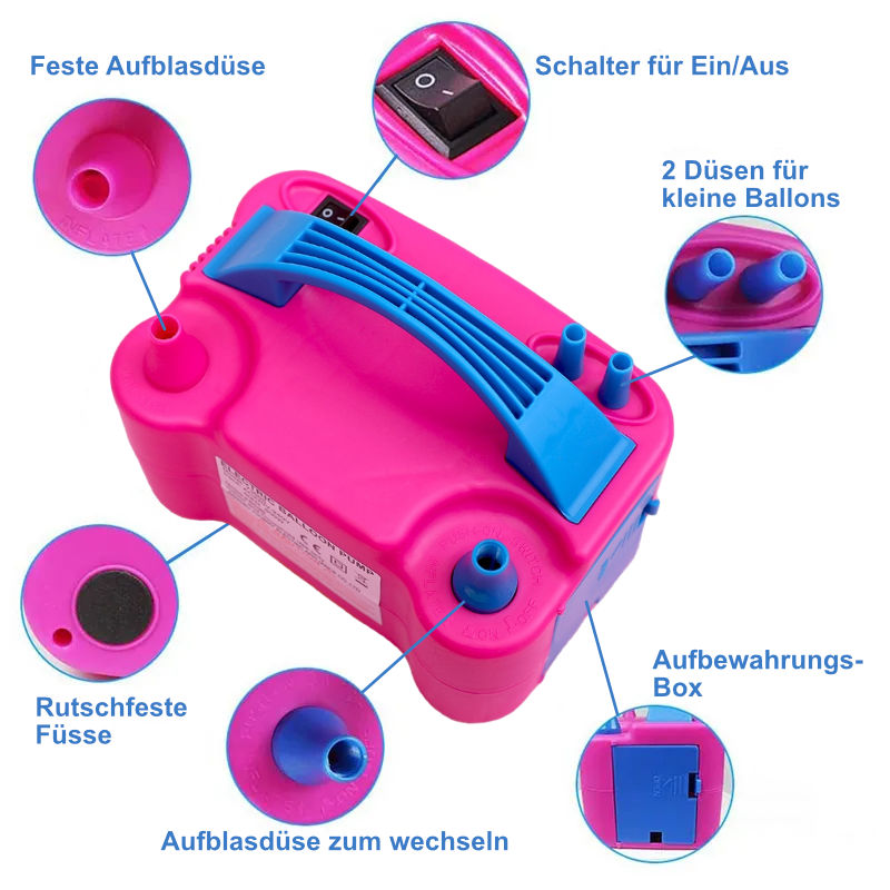 Elektrische Ballon Luftpumpe Luftballonpumpe