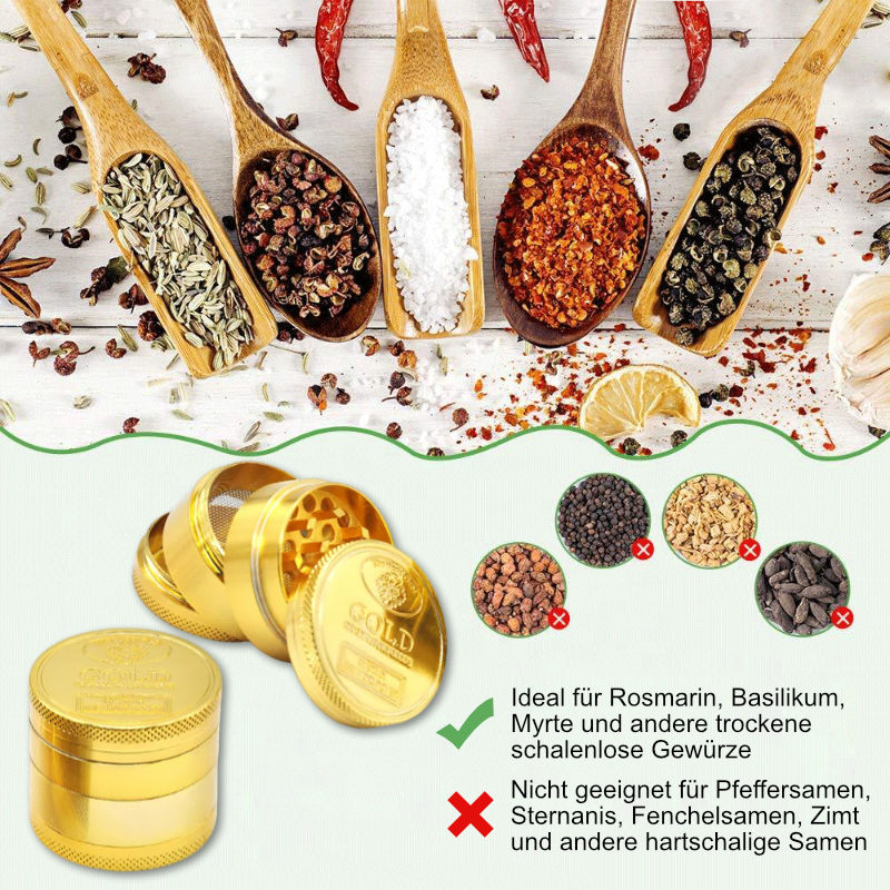 Grinder Kräutermühle Tabakmühle Kräutermahlwerk Kräuter Crusher