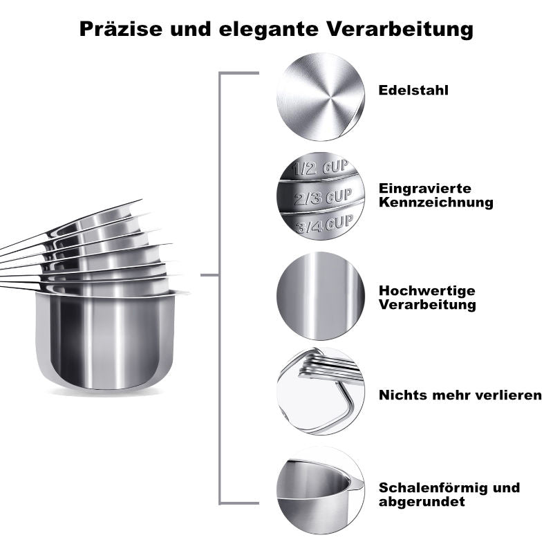 Messbecher Messlöffel Messbecher-Set Dosierlöffel Dosierbecher
