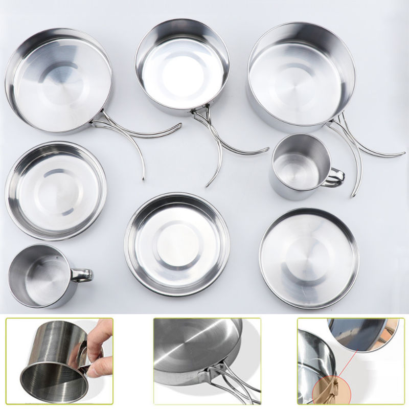 Campinggeschirr Outdoor-Kochutensilien Picknickgeschirr Set