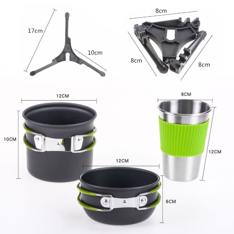 Campinggeschirr Outdoor-Kochutensilien Picknickgeschirr Set