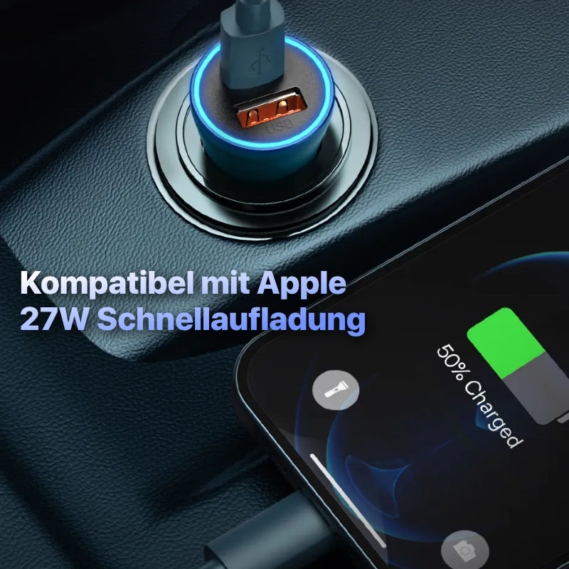 Car Charger USB-A USB-C KFZ-Ladegerät USB-A USB-C Auto-USB-Adapter