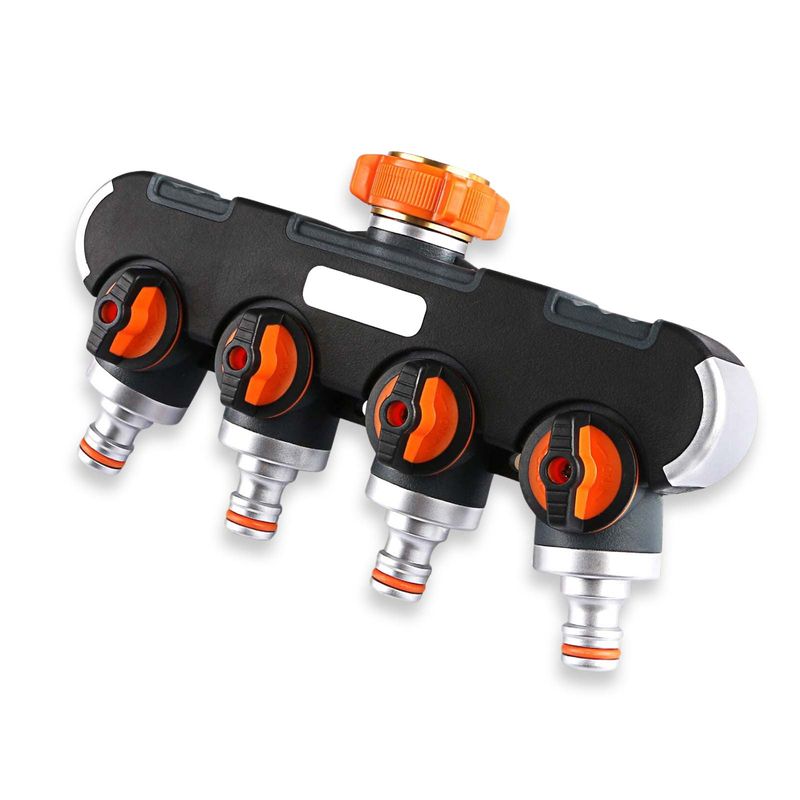 Garten 4-Wege-Wasserverteiler Wasserhahnadapter Wasserhahn-Splitter