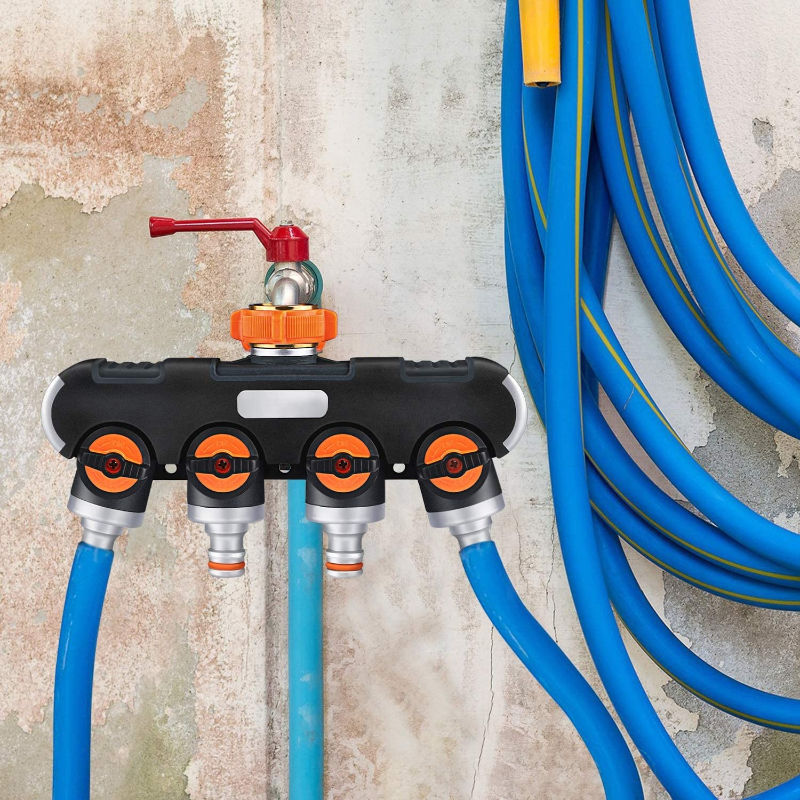 Garten 4-Wege-Wasserverteiler Wasserhahnadapter Wasserhahn-Splitter