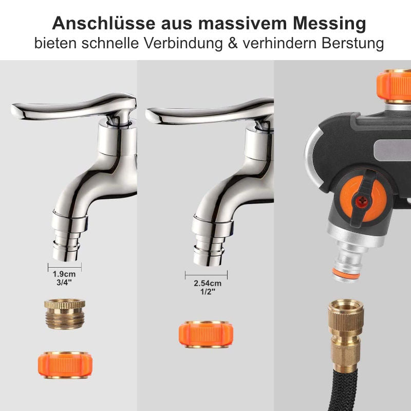 Garten 2-Wege-Wasserverteiler Wasserhahnadapter Wasserhahn-Splitter