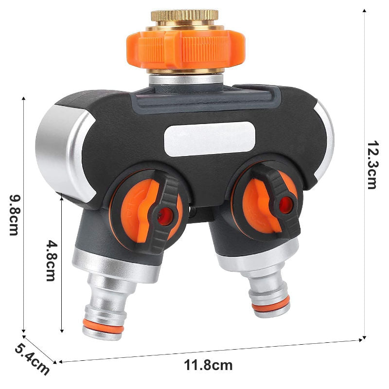 Garten 2-Wege-Wasserverteiler Wasserhahnadapter Wasserhahn-Splitter