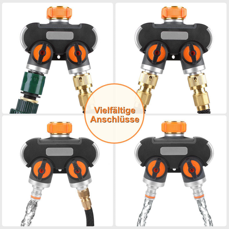 Garten 2-Wege-Wasserverteiler Wasserhahnadapter Wasserhahn-Splitter