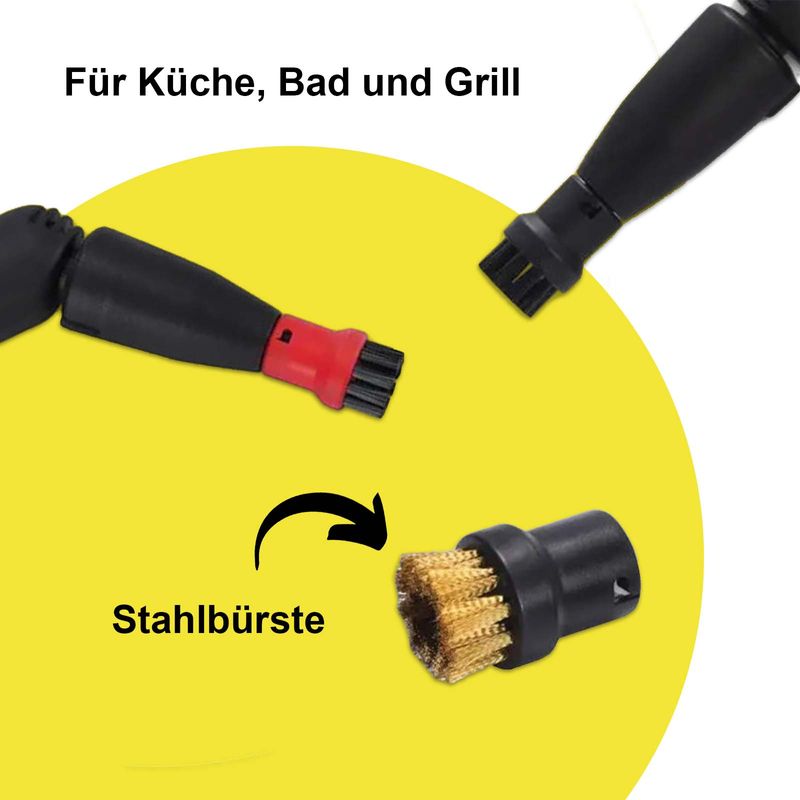 5-tlg. Alternatives Bürsten-Set für Kärcher Dampfreiniger SC1 SC2 SC3 SC4 SC5