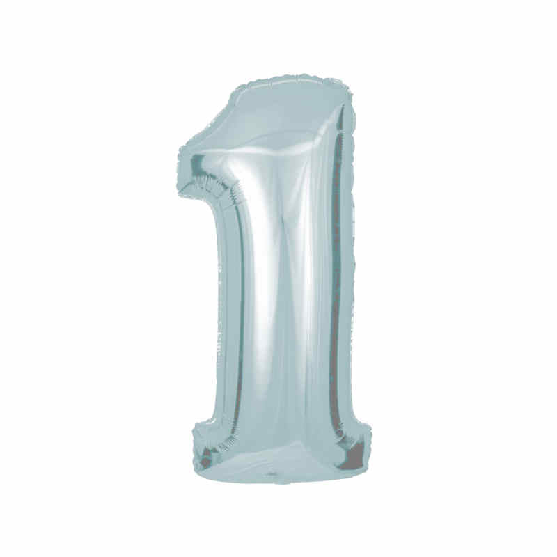 Folienballon Zahl 1 Chrom Zahlenballon 72cm