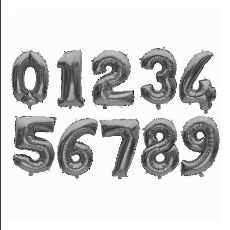 Zahlenballon Zahl 9 Folienballon Schwarz 72cm