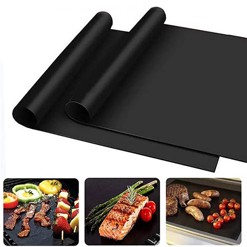 Grillmatte Antihaft Teflon BBQ feuerfest 2 Stück