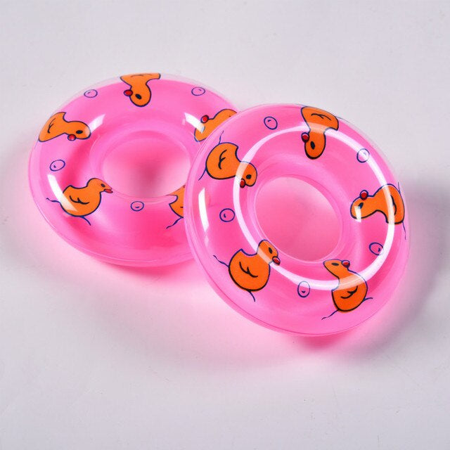 Schwimmringe 5 Stück Set für Barbie Pink Enten Muster Zubehör