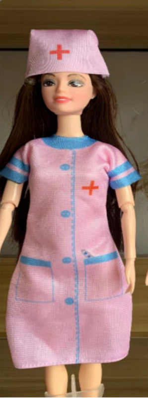 Medizin Puppen Zubehör für Barbie Spielset Krankenschwester Pink
