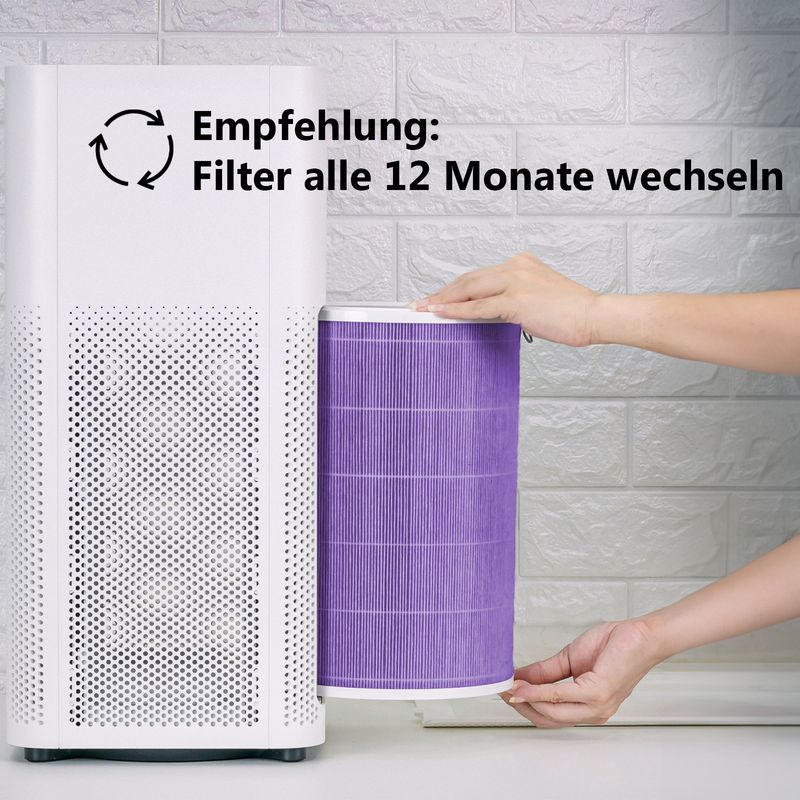 Alternatives HEPA- & Aktivkohlefilter-Set zu Xiaomi Mi Air Purifier 2