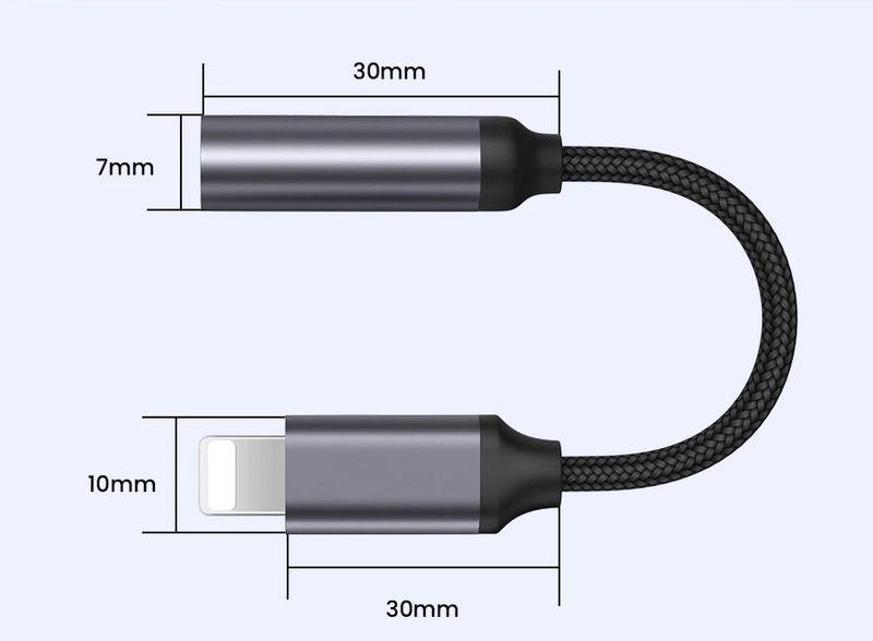 Lightning zu 3.5mm Audio Adapter Lightning auf 3.5mm Klinkenadapter