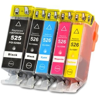 Alternative Tintenpatrone zu Canon PGI-525PGBK, CLI-526 CMYK
