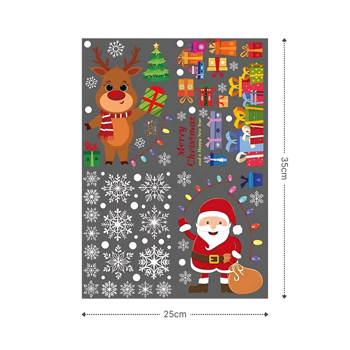 Fenstersticker Weihnachtsaufkleber Fensterbilder Weihnachtsdekoration