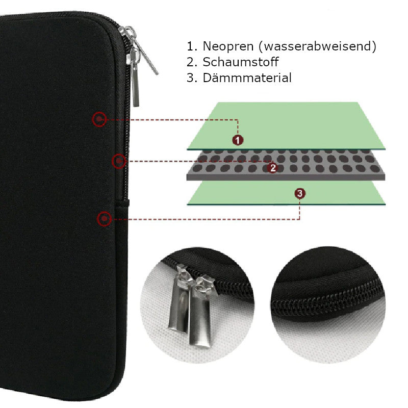 Macbook Notebooktasche Neopren Sleeve Laptoptasche wasserabweisend 18 Zoll