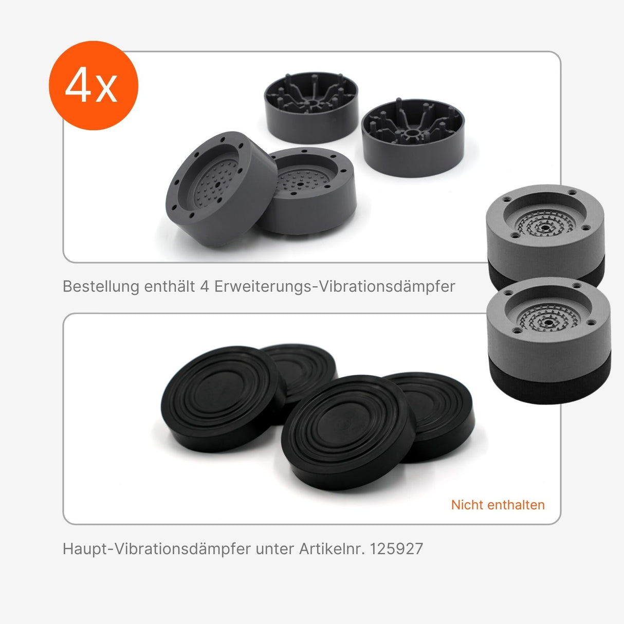 Vibrationsdämpfer 4er-Pack Erweiterung Anti-Schwingungsfüsse