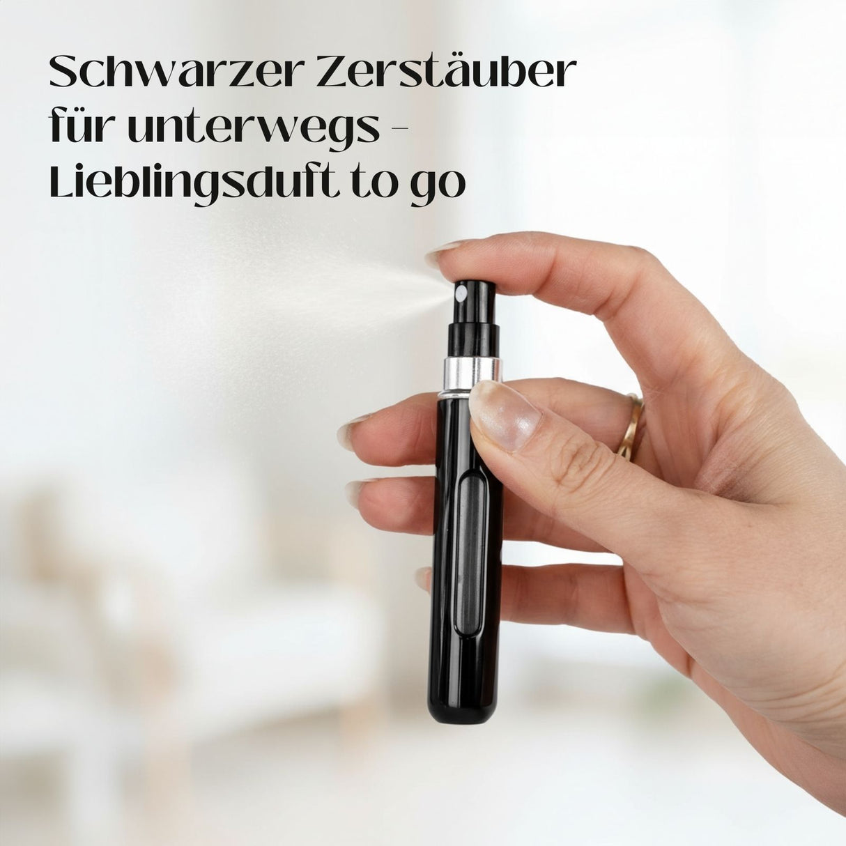 8ml Mini-Parfümzerstäuber Parfum Vaporisateur Schwarz