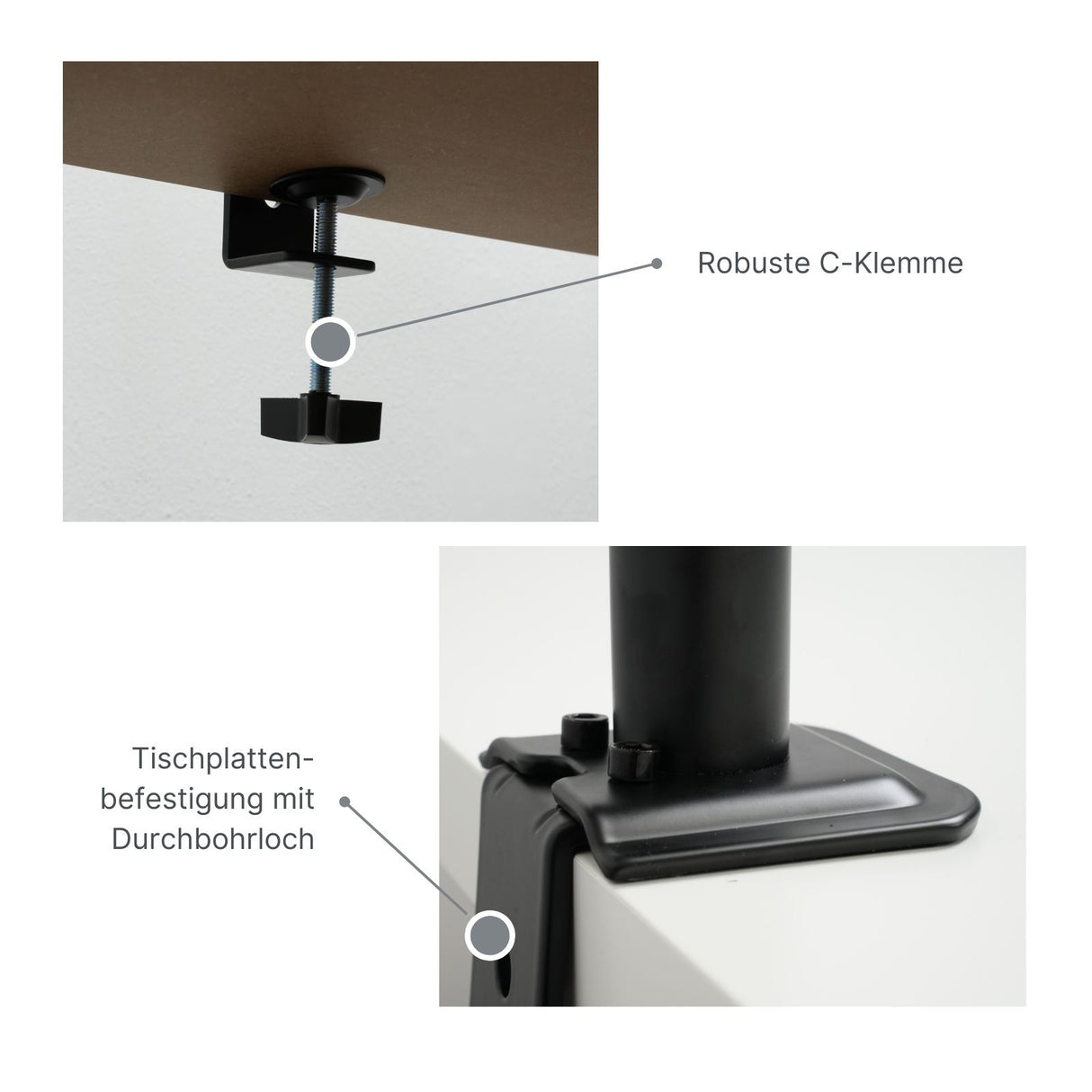 Monitorarm 2 Monitore Doppel-Monitorhalterung Tischhalterung