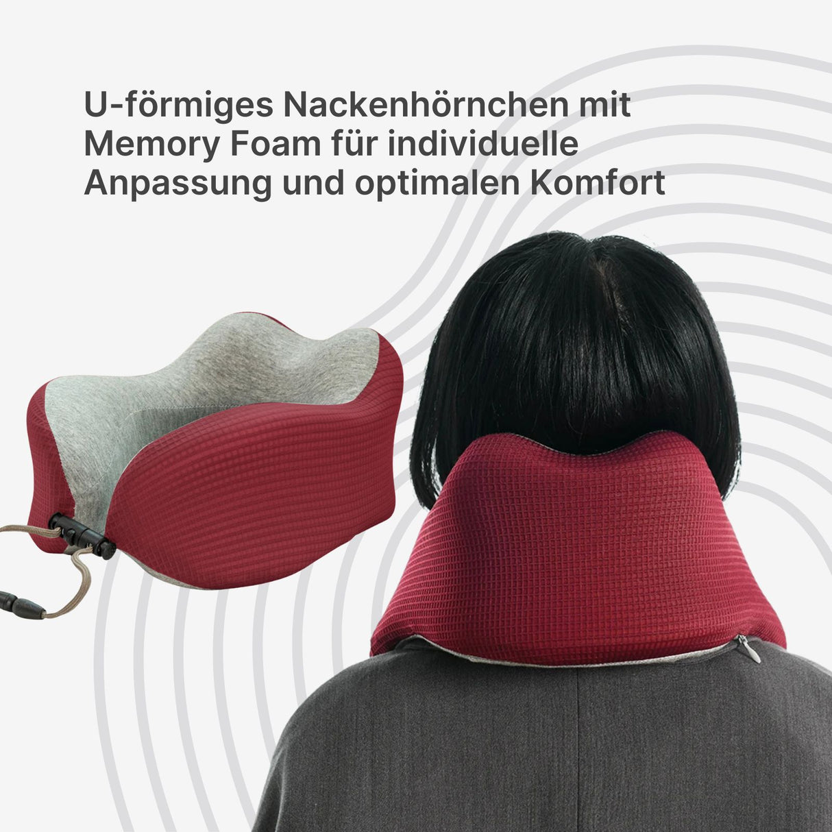 Nackenkissen Reisekissen Flugzeug Nackenhörnchen Memory Foam